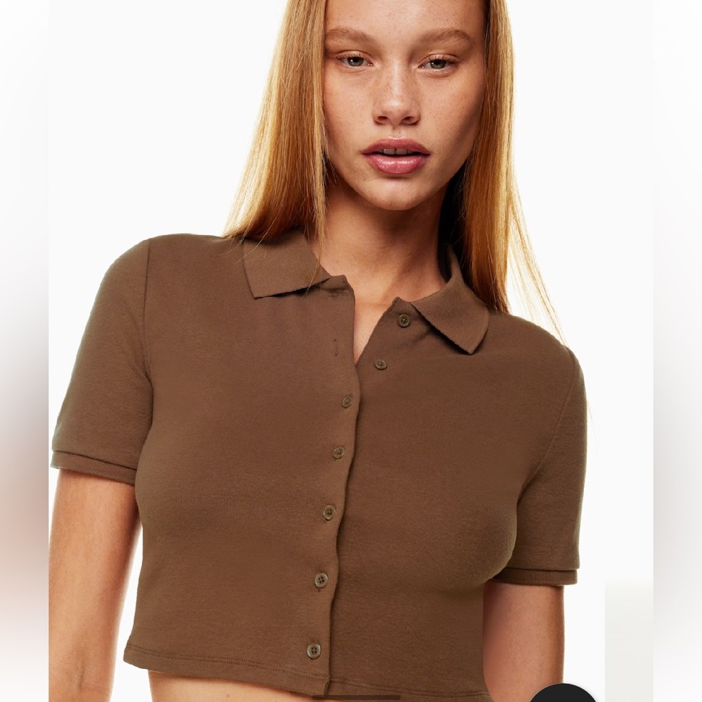 Sunday Best PALE LILAC Audio Cropped Polo in XS